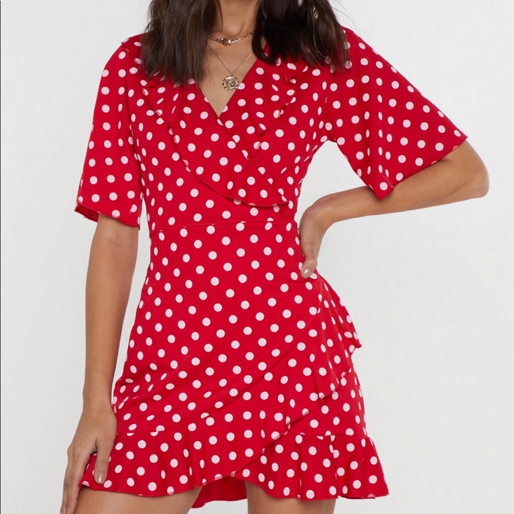 Polka Dot Wrap Dress